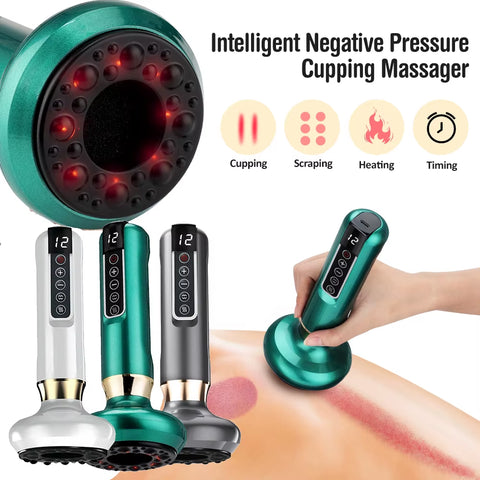 Smart Body Massager Vacuum Suction Device Cellulite Fat Bruning Handheld Chinese Sculpting Heating Cans for Belly Back Massage alternate