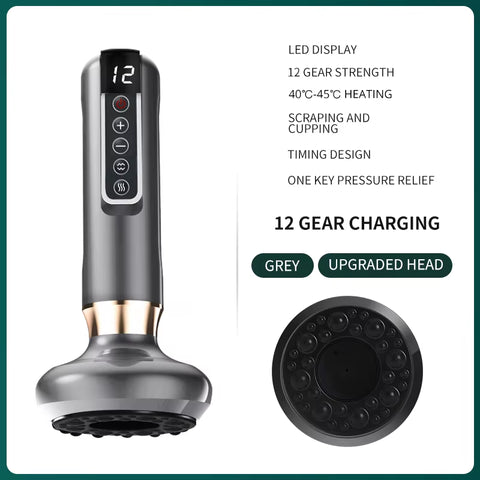 Smart Body Massager Vacuum Suction Device Cellulite Fat Bruning Handheld Chinese Sculpting Heating Cans for Belly Back Massage